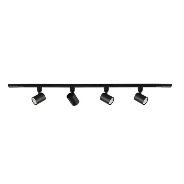 Track light set Lux Lumsi – track light sets in sandblasted black
