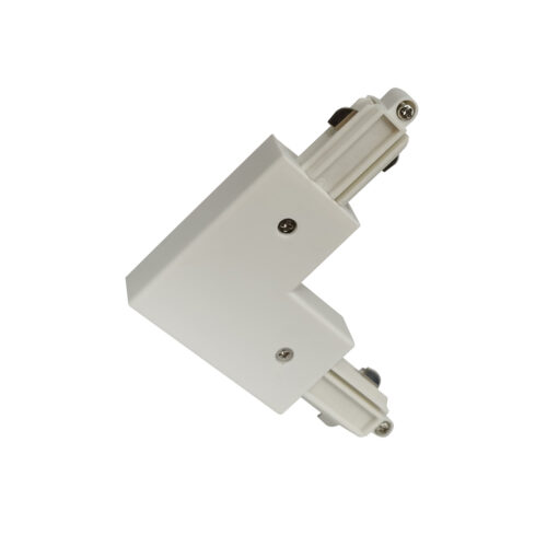 Track lighting accessorie Lux Marvi Connector Type L-Ext – track lighting accessories in white and plastic