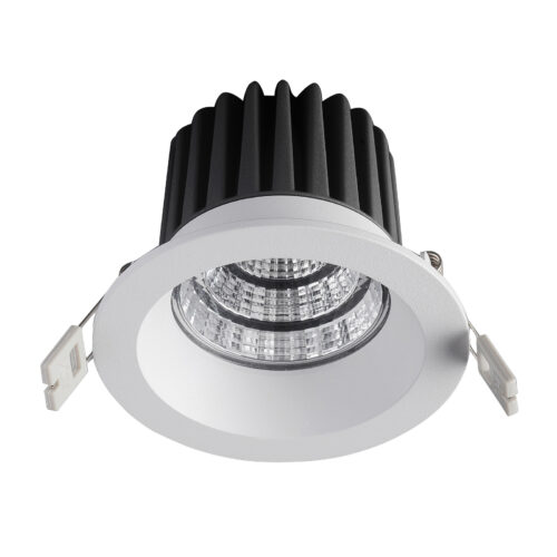 Recessed ceiling light Lux Tengo – minimalist recessed ceiling light in white and aluminum