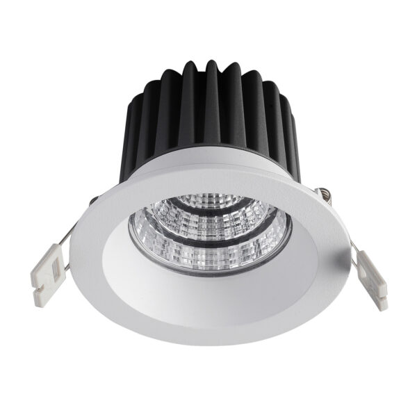 Recessed ceiling light Lux Tengo – minimalist recessed ceiling light in white and aluminum