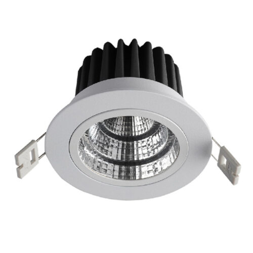 Recessed ceiling light Lux West – minimalist recessed ceiling light in white and aluminum