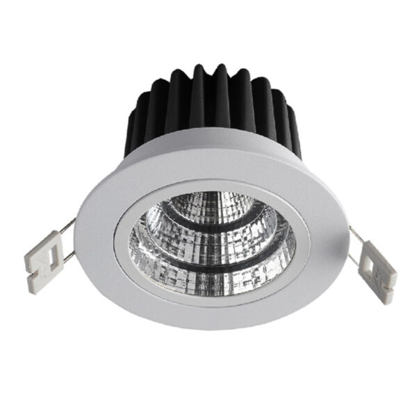 Recessed ceiling light Lux West – minimalist recessed ceiling light in white and aluminum