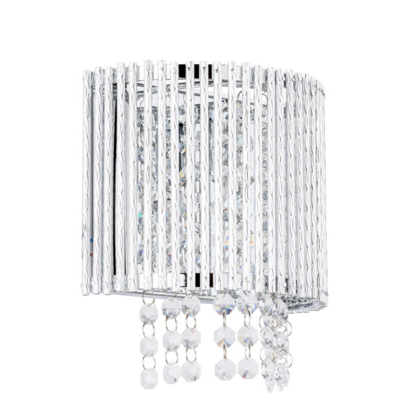 Wall lamp Lux Anabella – LED wall lamp in silver and metal alloy
