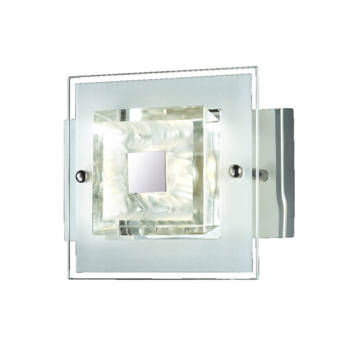 Wall lamp Lux Bruna – LED wall lamp in chrome and metal