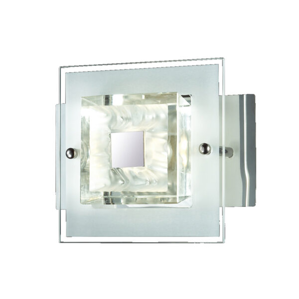 Wall lamp Lux Bruna – LED wall lamp in chrome and metal