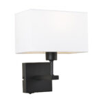 Bedside lamp Lux Norte – bedside lamps in matt black and steel