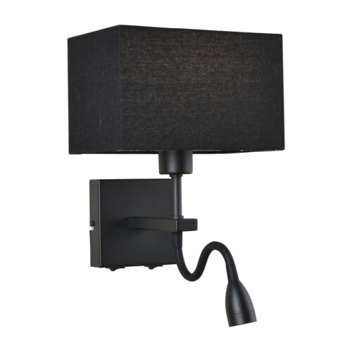 Bedside lamp Lux Norte – bedside lamps in matt black and steel