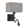 Bedside lamp Lux Norte – bedside lamps in matt black and steel