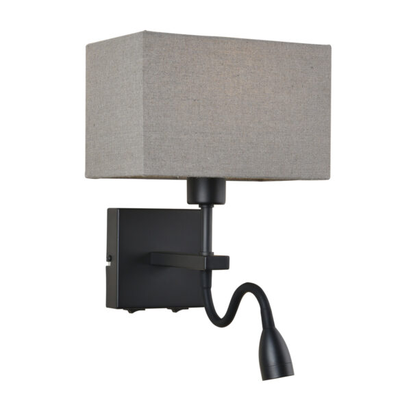 Bedside lamp Lux Norte – bedside lamps in matt black and steel
