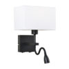 Bedside lamp Lux Norte – bedside lamps in matt black and steel