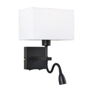 Bedside lamp Lux Norte – bedside lamps in matt black and steel