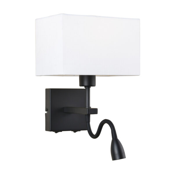 Bedside lamp Lux Norte – bedside lamps in matt black and steel