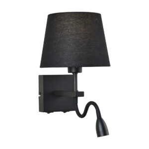 Bedside lamp Lux Norte – bedside lamps in matt black and steel
