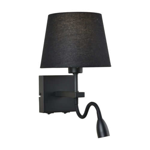 Bedside lamp Lux Norte – bedside lamps in matt black and steel