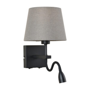 Bedside lamp Lux Norte – bedside lamps in matt black and steel