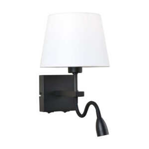 Bedside lamp Lux Norte – bedside lamps in matt black and steel