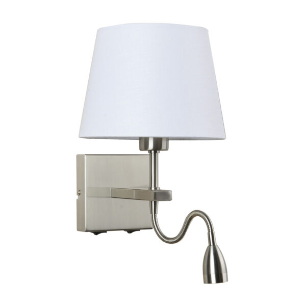 Bedside lamp Lux Norte – bedside lamps in nickel and steel
