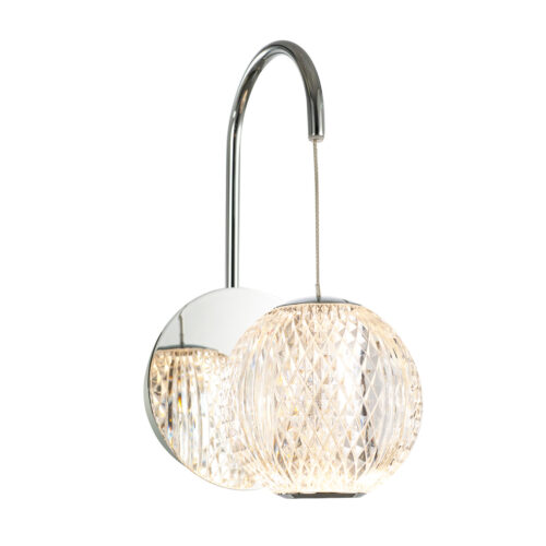 Wall lamp Lux Rosario – LED wall lamp in chrome and steel