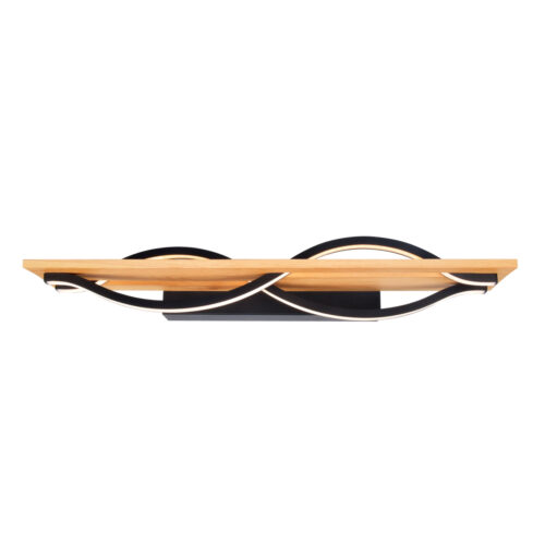 Wall lamp Lux Conato – LED wall lamp in sandblasted black and aluminum