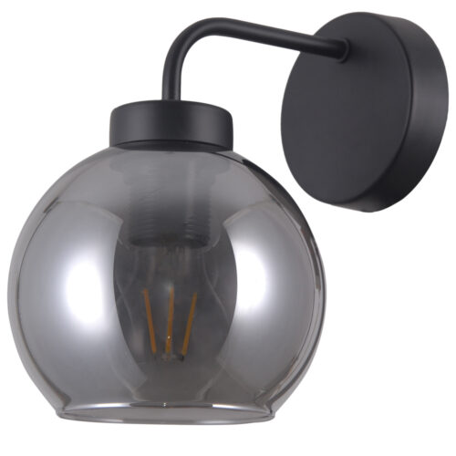 Wall lamp Lux Poggi – LED wall lamp in matt black and steel