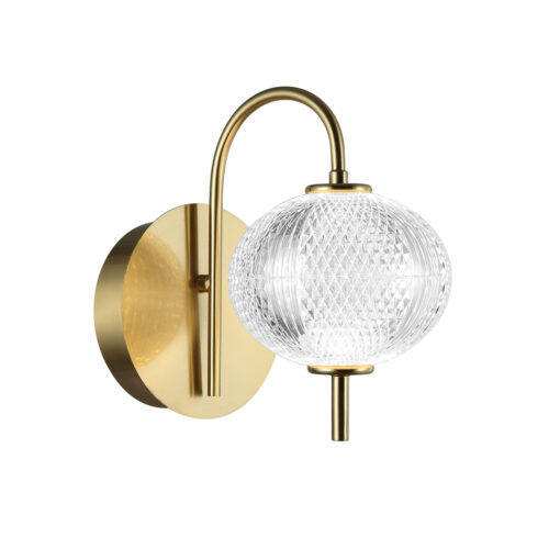 Wall lamp Lux Lazie – LED wall lamp in gold and steel