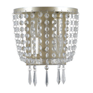 Wall lamp Lux Cortina – LED wall lamp in champagne and steel