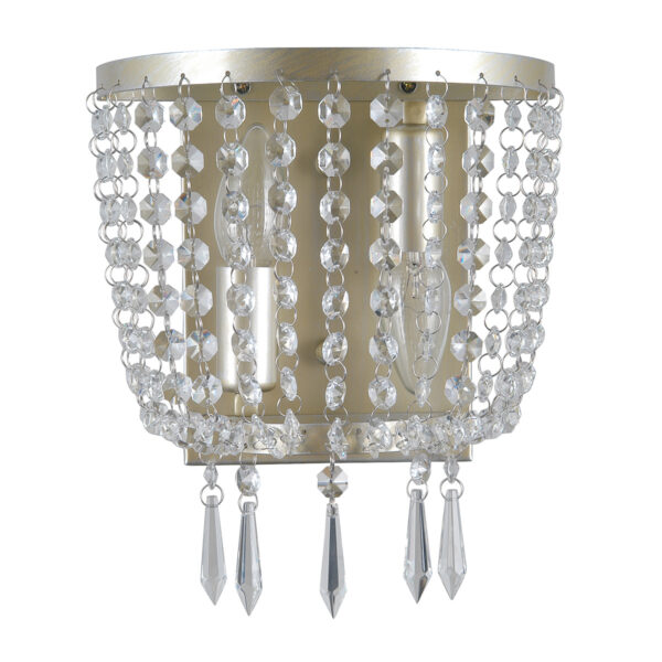 Wall lamp Lux Cortina – LED wall lamp in champagne and steel