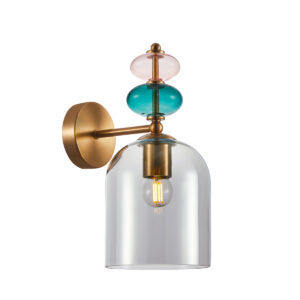 Wall lamp Lux Busco – LED wall lamp in gold and steel