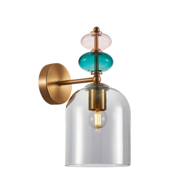 Wall lamp Lux Busco – LED wall lamp in gold and steel