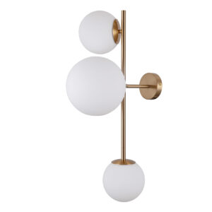 Wall lamp Lux Vailante – LED wall lamp in honey brass and steel