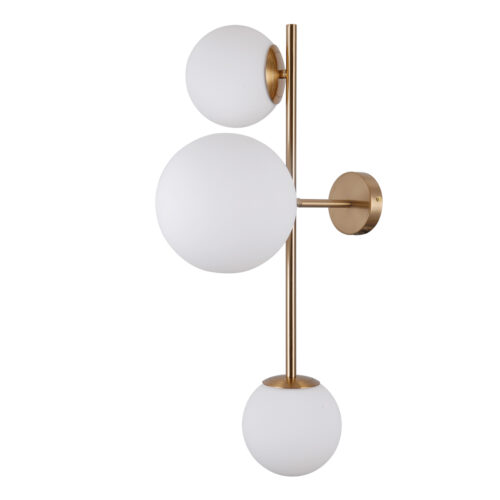 Wall lamp Lux Vailante – LED wall lamp in honey brass and steel