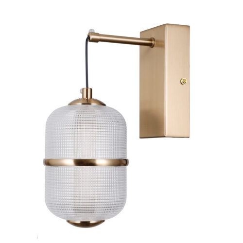 Wall lamp Lux Alani – LED wall lamp in gold and aluminum