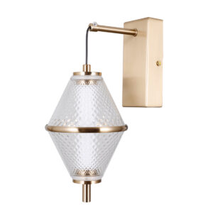 Wall lamp Lux Fuente – LED wall lamp in gold and aluminum