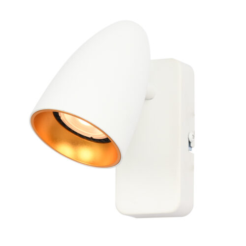 Wall lamp Lux Tino – LED wall lamp in gold white and steel