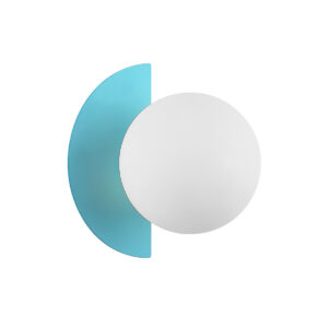 Wall lamp Lux Nauti – LED wall lamp in blue and steel