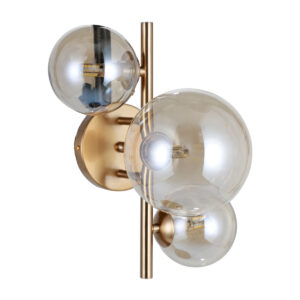 Wall lamp Lux Canello – LED wall lamp in honey brass and steel