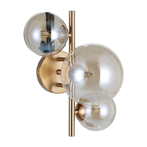 Wall lamp Lux Canello – LED wall lamp in honey brass and steel