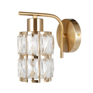 Wall lamp Lux Alma – LED wall lamp in gold and steel