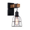 Wall lamp Lux Ponte – LED wall lamp in black and wooden