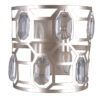 Wall lamp Lux Momento – LED wall lamp in champagne silver and steel