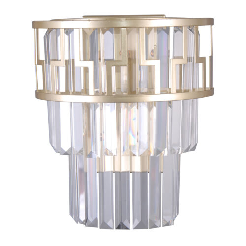 Wall lamp Lux Filip – LED wall lamp in champagne gold and steel