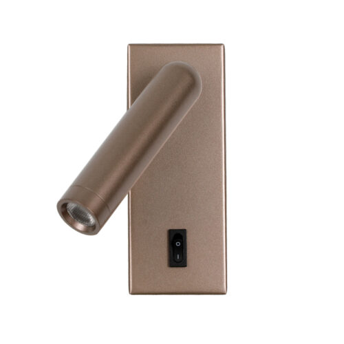 Wall lamp Lux Nova – LED wall lamp in coffee and aluminum