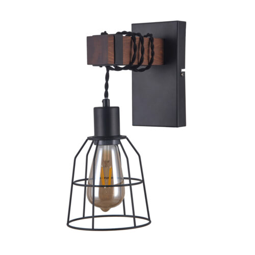 Wall lamp Lux Reda – LED wall lamp in matt black and steel
