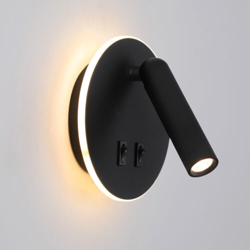 Wall lamp Lux Furla – LED wall lamp in black and aluminum