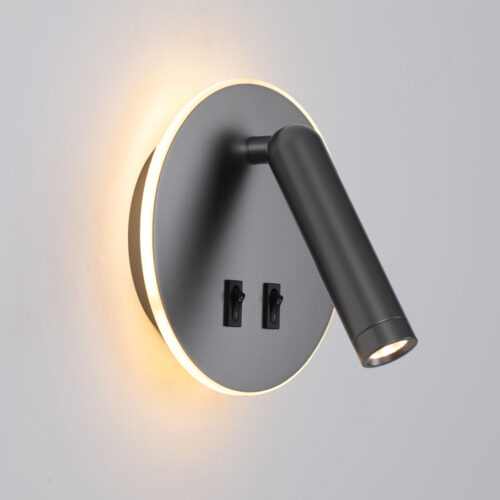 Wall lamp Lux Furla – LED wall lamp in grey and aluminum