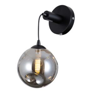 Wall lamp Lux Perlos – LED wall lamp in matt black and steel