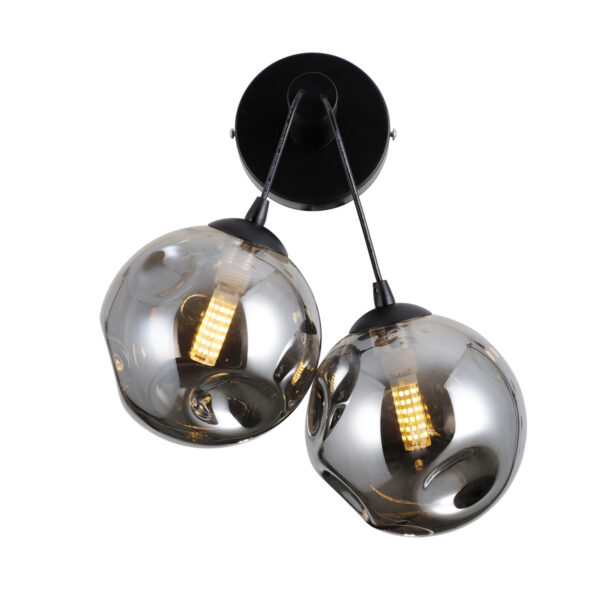Wall lamp Lux Perlos – LED wall lamp in matt black and steel