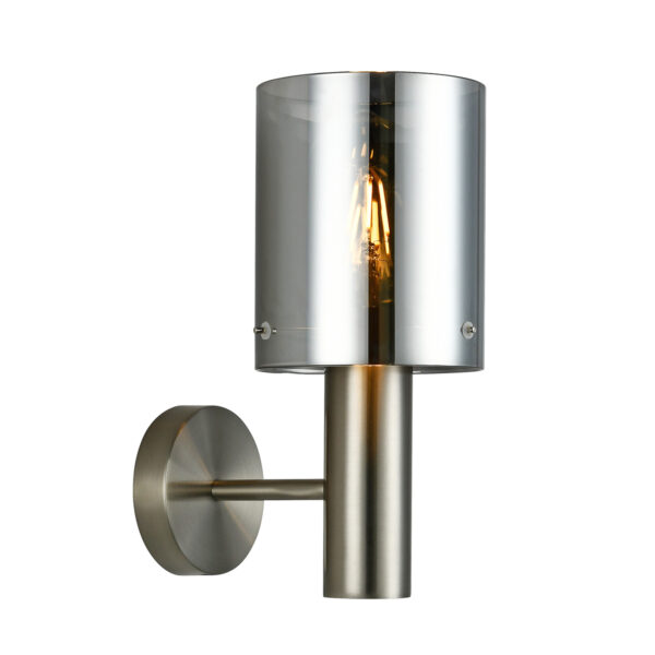 Wall lamp Lux Sardo – LED wall lamp in satin nickel and steel