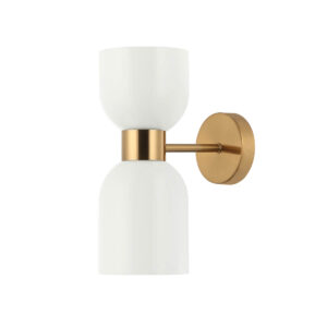 Wall lamp Lux Monza – LED wall lamp in brass and steel