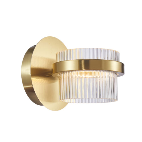 Wall lamp Lux Tiara – LED wall lamp in sandblasted gold with shine and metal alloy